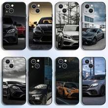 Funda de teléfono Car M-Mercedes-Benz-Back compatible con 16,15,14,13,12,11 Plus, Pro Max, XS, X, XR, SE, Mini, 8, 7, cubierta de silicona suave negra, funda compatible con funda 17 Pro Max, funda 17 Pro, funda 17, funda 16, funda 16 Pro Max, funda 15 - Z3 - Ver 4