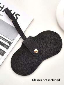 1PC Leather Glasses Storage Bag Portable Sunglasses Glasses Clip Protective Case Portable Glasses Storage Bag Can Hang Bag Travel Glasses Clip Women's Storage Bag Bag Charms Car Decoration Outdoor Portable Bag Couple Keychain Anti-Lost Wristband Birthday Gift Party Gift Anniversary Gift.