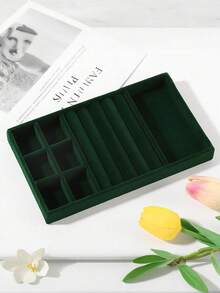 1pc Large Multi-Tier Jewelry Box With Lock, Double Drawer Jewelry Organizer, Multi-Functional Storage Box For Necklace, Rings, Earrings, Watches