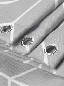 1 件简约灰色纯色浴室加厚浴帘 - 72 英寸宽 x 72 英寸高，浴室隔断帘，窗帘浴帘，防水，防霉，可机洗，带孔眼的艺术贴片设计，用于浴室隔断/窗户装饰，家庭浴室装饰，秋冬装饰，浴室配件，圣诞节和万圣节装饰