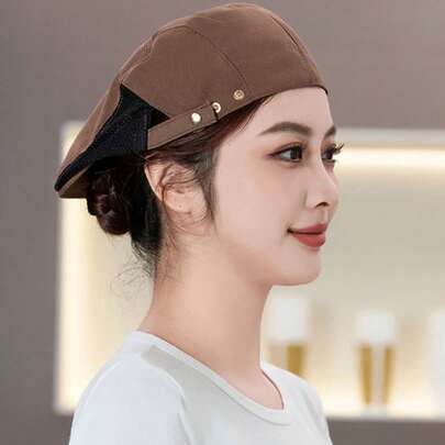 Breathable Mesh Anti-Oil Chef Hat, Unisex Catering Work Cap For Restaurants, Cafes, Bakeries