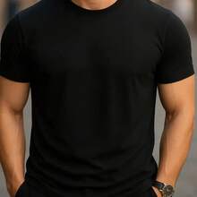 Men's Casual T-Shirt Black One Punch Man Saitama Anime Graphic Tee For Daily Wear - màu đen - Xem 2