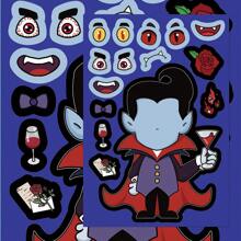 8/24/40/80 pezzi Adesivi decorativi per Ognissanti, Adesivi a tema Ognissanti, Gadget per feste di Ognissanti, Forniture per attività e artigianato