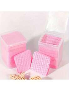 1000/400/200pcs Nail Wipes - Professional Lint-Free Nail Polish Remover Pads, UV Gel Cleansing Tissues, Unscented Manicure Prep And Finish Nail Art Cleaning Tool(Pink) - Pink - View 7