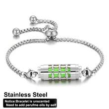 Stainless Steel Aromatherapy Bracelet Diffuser Jewelry Adjustable Chain Hollow Out Flower Perfume Aroma Diffuser Bracelet For Men Women Couple Locket Bracelets - Silver - View 16