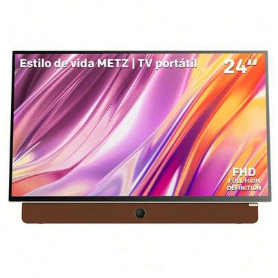  METZ 24MPE7000Z.H TV 24" Portátil Full HD GoogleTV | Batería integrada (4h), Pantalla exterior, Altavoz frontal 8W, Carga solar y de coche