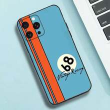 Star G-Gulf Ra-Cing Car Phone Case Covercompatible With  16e,16,15,14,13,12,11,Pro,X,XS,Max,XR,Plus,Mini Soft Black Cover,Covercompatible With  17 Case,  17 Pro Case,  17 Pro Max Case