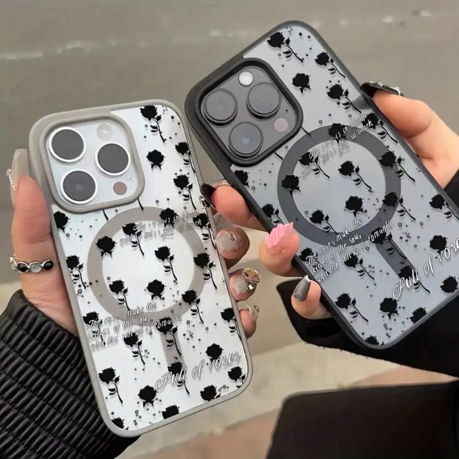 Estuche magnético para teléfono de TPU + acrílico de dos en uno tipo macaron con opciones de multicolor, adecuado para iPhone 16 Pro Max azul, iPhone 15 Plus, 14 Pro Max rosa, compatible con carga inalámbrica, para iPhone 11, 12 Pro, 13 Pro Max, Xsmax - Azul - Ver 1