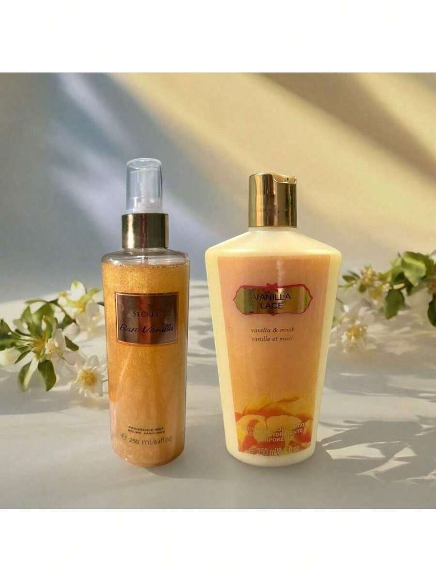 Women's Body Splash Kit With Glitter VS 250ml + Body Moisturizing Cream 250ml - VANILA - 彩色 - 查看 1