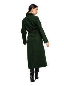 Elegant Overcoat With 2 Pockets HF-SBT-005 - Verde Escuro - View 2