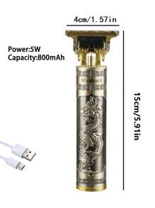 Kemei KM-T9 Men's Professional Zero Gap Hair Clipper & Beard Trimmer | USB Rechargeable, Multifunctional Men's Electric Shaver With Guide Comb | Barber Home & Travel Grooming | Christmas Gift For Dad