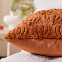 1pc Halloween Pumpkin Decorative Throw Pillow Cover, Front Embroidered Pumpkin, Reverse Plush Fabric, Square Cushion Cover, Holiday Home Pillow Decor, Soft Velvet Fabric, Modern Decor For Sofa, Home & Bedroom - Orange - View 6