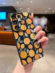 1pc Novel Orange Dried Fruit & Black Eye Design Shockproof TPU Material Phone Case, Suitable As Holiday Gift Compatible With Samsung, Nothing, Pixel, INFINIX, Redmi Series Phones - Multicolor - View 7