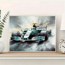 优质 5D DIY 钻石画套装 - 酷炫跑车设计、全圆钻帆布艺术套装、工艺和缝纫用品，20.07x29.97 厘米 - 彩色 - 查看 2