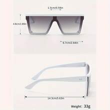 1 Pair Of Men's Geometric Frame Glasses - Large White Purple Light Lenses, Fashionable Street Style Design, Suitable For Driving And Daily Wear| Geometric Pattern| Polycarbonate Lens, Men's Glasses - Thủy ngân trắng - Xem 2