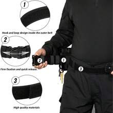 Cintura tattica 2 in 1 - Nylon durevole, fibbia a sgancio rapido, regolabile, adatta per sopravvivenza, caccia e uso tattico, equipaggiamento tattico