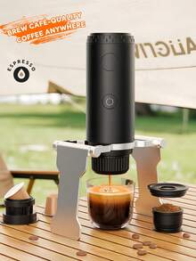 Máy pha cà phê espresso điện cầm tay, máy pha cà phê mini du lịch, thích hợp cho cả đồ uống nóng và lạnh, điều khiển bằng nút bấm dễ sử dụng, máy pha cà phê 2 trong 1 cho ô tô với cổng sạc USB-C, có thể xay hạt cà phê hoặc sử dụng viên nén, lý tưởng cho gia đình, văn phòng, cắm trại, ô tô và du lịch. - 2 trong 1 - Xem 6