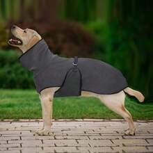 BJAYPET 带帽保暖内衬宠物卫衣，加厚保暖狗狗衣服，纯色，适合小型/中型/大型犬（四脚衣服请参考背长） - 彩色 - 查看 7