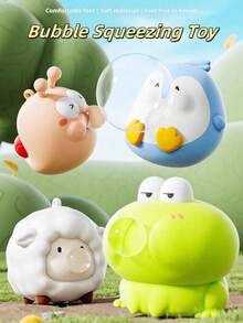 أداة إبداعية للتخفيف من التوتر مع لعبة إطلاق بطيئة الارتداد، لعبة إرخاء الضغط والنفخ الفقاعي، ديكور مكتبي، هواية جمع، هدية حيوانات (ضفدع، قوقعة، بطريق، خروف)، ألعاب تعليمية مبكرة للأطفال، ألعاب تخفيف الضغط (بعض التصاميم اللونية عشوائية) - متعدد الألوان - مشاهدة 2