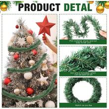 5 mètres de bande de pin de Noël, feuilles vertes, fil de fer, pour chars de défilé, Halloween, sapin de Noël, fêtes du Nouvel An, fournitures de fête d'anniversaire, décorations de table. Décoration de centre de table de Noël de style ferme pour la table de cuisine, décoration d'hiver pour la maison, décoration d'Halloween, décoration de Noël, cadeaux d'anniversaire, guirlande de fleurs faite main, feuilles décoratives