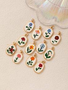 1pc Summer Fashion INS Cute And Simple Butterfly Flower Moon DIY Pendant, Plated With 18K Gold, Not Easy To Oxidize, Suitable For Wives And Mothers To Freely Match.