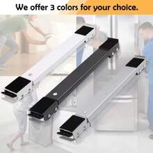 2 Đế di động có thể điều chỉnh cho máy giặt - Xe đẩy đồ đạc có bánh xe có thể khóa, lý tưởng cho tủ lạnh và nhiều hơn nữa | Xe đẩy di động giúp dễ dàng di chuyển thiết bị Chân đế bằng thép không gỉ - Chống rung có thể điều chỉnh cho máy giặt, tủ lạnh và máy giặt, chống gỉ - Nhiều màu - Xem 10