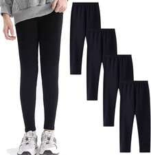 Halloween Kids Costumes Girls Basic Leggings Toddler And Big Girls Leggings Spandex Stretch Pants Athletic Leggings Pack Of