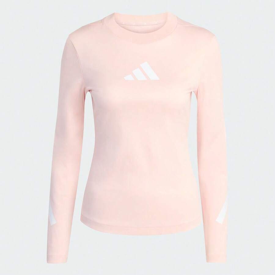 Adidas Women's W Z.N.E. LS TEE Long Sleeve T-Shirt Knit Collarless TKEA4907 - Pink - View 1