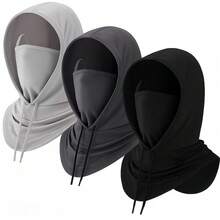 Máscara de Seda 45x40cm UV Protetor Bandana Todas Estações Do Ano Unissex Blindagem Facial - D.K.L - Multicolorido - Visão 5