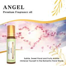 1瓶10毫升/0.33液盎司EUQEE香氛精油滚珠瓶，适用于身体香氛、约会、散发魅力，持久留香，包含白麝香、椰子香草、乖乖女、沉香木、香草麝香、天使、S@Auvag、璀璨水晶、性感炸弹、琥珀浪漫、Jador、草莓、樱桃、清新亚麻、泡泡糖、海风等香型。