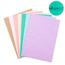 7 pièces/14 pièces Tampons en papier nid d'abeille pour œuvres d'art, artisanat et décorations de fête. Tampons en tissu nid d'abeille de couleurs assorties pour l'artisanat 3D et les cartes pop-up DIY