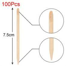 1000/500/300/100/10pcs Orange Wood Cuticle Pusher, Double-Sided Multi-Purpose Wooden Cuticle Remover, Manicure Pedicure Tool, Cuticle Pusher Or Eyebrow Waxing Stick, For Facial Hair Removal - Ginger - View 19