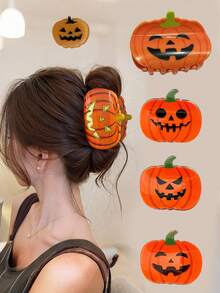 1 Stück Halloween Kürbis Serie Straßenparty PVC Halloween witziger Haarclip, Feiertags Kostüm Kürbis Haarclip, Halloween Geschenk, verwendet für Halloween Kostüm Haarzubehör, Halloween kleines Geschenk Herbst Mode Haarklammer Winter Herbst Haarklammer Winter Haarspange Elegante Haarklammern für Urlaubsoutfits Frau