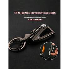 Permanent Match Infinity Lighter With Multitool Keychain Bottle Opener, Reusable Waterproof Match Strike Anywhere, Forever Flint Fire Starter For Outdoor Survival, For Men Multi-Functional - 黑色 - 查看 6