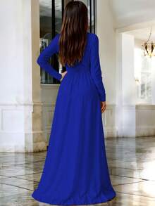 Women Long Dresses - 皇家藍 - 查看 4