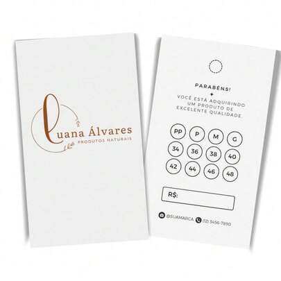 *120 Etiquetas TAGs Personalizadas para Roupas, Brindes e Acessórios - Identificação Troca Tamanho Valor  Promoção!