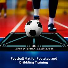 1 pièce (40*60cm) Tapis d'entraînement de football, taille compacte quotidienne - Améliore la technique des pieds et le contrôle du ballon, tapis d'entraînement de football durable, convient pour les compétences de ballon, en particulier pour la pratique du football et l'entraînement d'agilité, convient pour les sports de plein air au printemps