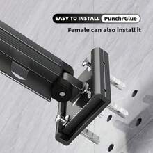 Tendedero de ropa montado en la pared, plegable y retráctil de 3 pliegues para almacenamiento en la lavandería - Multicolor - Ver 6