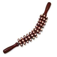 Neuer Holz-Biegewellen-Oberschenkel-Massagegerät Muskelroller-Stab für Outdoor-Sport Taille und Oberschenkel Rollenmassagegerät Frauen Yoga Fitness Muskelentspannungswerkzeuge