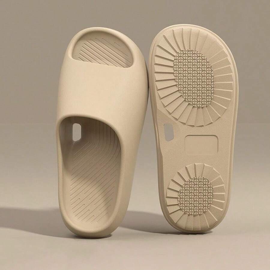 ASHALI Women's Indoor Slippers, Bathroom Waterproof Anti-Slip Slippers, Couples Style - Beige - View 1