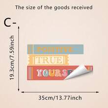 Watercolor Book Window Stickers Double-Sided Children's Window Stickers Kindergarten Inspirational Removable Colorful Static Glass Stickers Suitable For Nursery Classroom Playroom Children's Room - Multicolor - View 9