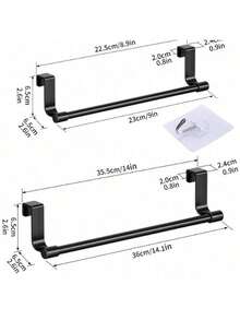 1pc Modern Bathroom Towel Rack - Space-Saving Wall-Mounted Rag Holder, Rust-Proof Stainless Steel Towel Bar, Suitable For Home, Bathroom, RV, Perfect Housewarming, Christmas, Halloween Gift - Multicolor - View 5