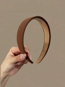 4pcs/1pc Women's 14.17in/36cm Black, Beige, Brown, Khaki Fashion Headbands, Versatile High-End Minimalist Design Hair Accessories Suitable For Daily Wear, Commute, Party, Casual, Beach, Vacation, Washing Face, Makeup, Outfit Matching, Hair Band, Hair Hoop, Hairband For Women, Autumn Outfits ,Home,Skincare Headband Head Accessories - Multicolor - View 3