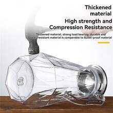 1pc Cool Water Jug For Home Restaurant Bar Diamond Full Handle Cold Water Jug Plastic PC Acrylic High Temperature Resistant Fruit Juice Zap, Drinking Utensils
