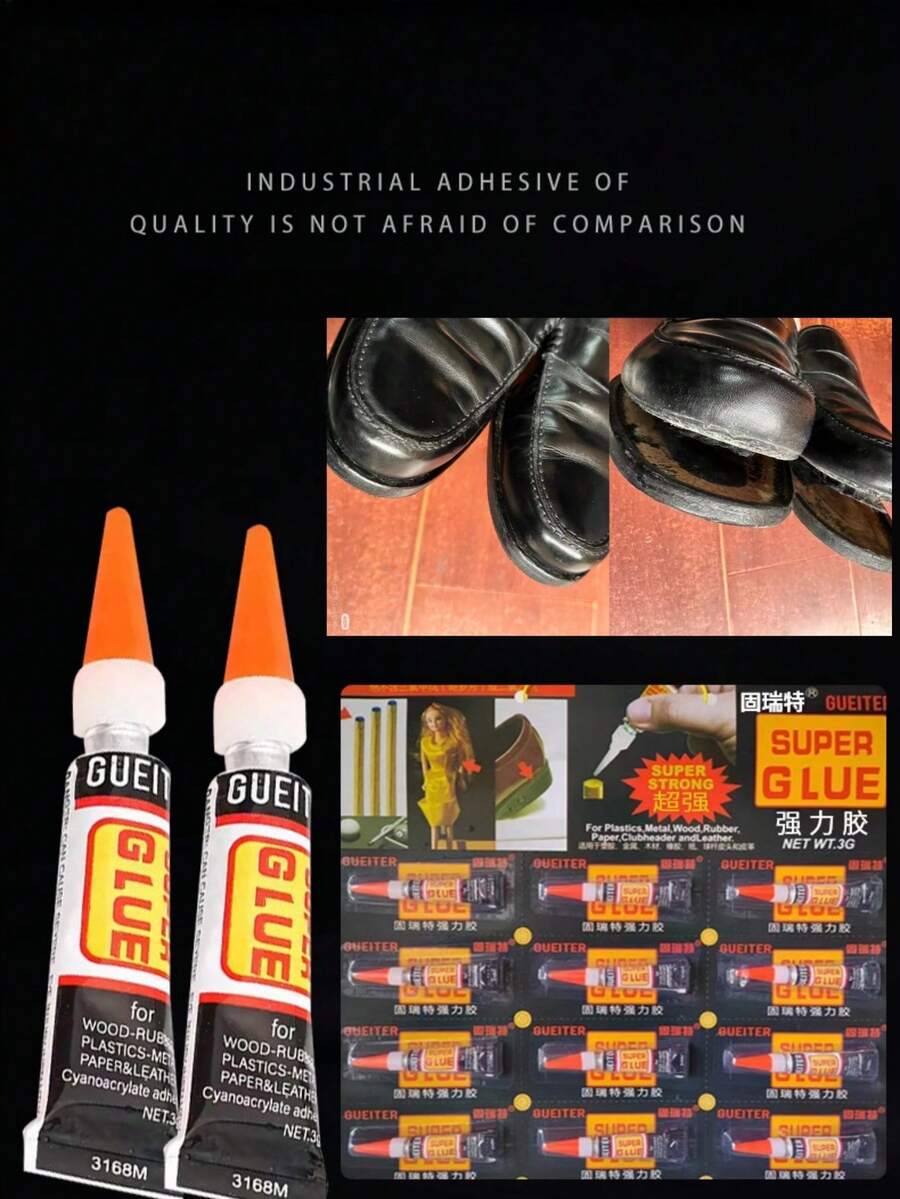 Multi-Purpose Super Glue, Strong Adhesive, Nail Glue, Billiard Cue Tip Glue, Quick Drying Glue
