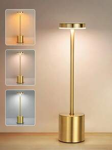 1Pack LED Cordless Table Lamp Portable Rechargeable Table Lamp Touch Control Outdoor Table Lamp 3 Color Dimmable Cordless Table Lamps For Restaurant Patio Bedroom Outdoor Dating