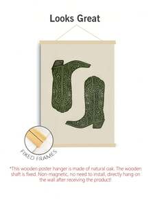 1 Tranh nghệ thuật trang trí hình ủng cao bồi màu xanh ô liu - Không khung, phong cách miền Tây cổ điển, thích hợp trang trí phòng khách, phòng ngủ, văn phòng tại nhà, nhà bếp - Tranh in họa tiết hoạt hình dọc, in mực trên vải canvas, phù hợp trang trí tường mọi mùa. - Nhiều màu - Xem 10