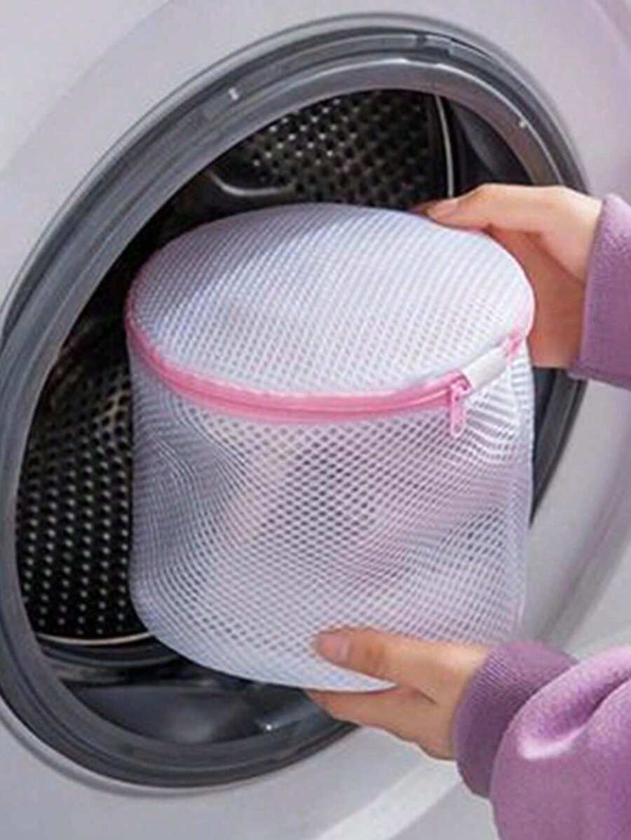 1pc Durable Mesh Laundry Bag | With Zipper | Suitable For Delicates, Lingerie And Clothes, Designed For Washing Machine, Nylon Mesh Laundry Bag With Zipper Closure - Woven Rectangular Wash Bag For Delicates, Lingerie And Garments - Durable Machine Washable Protective Cover,Christmas