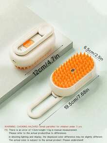 Cepillo eléctrico recargable por USB para masaje y pulverización de agua para mascotas, accesorio de 3 en 1 para eliminar el pelo de gato - Multicolor - Ver 6