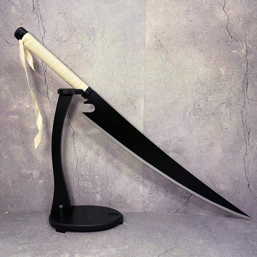 104cm 40inch Wooden Katana Figurine Model  Knife Bamboo Blade Black Sabre Medieval Sword Anime Cosplay Accessories Prop Original Samurai Sabre Real Size Japanese Katana Figure Model Gift - 黑色 - 查看 1
